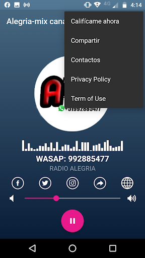 Radio Alegria Mix Canas Screen 2
