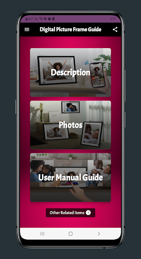 Android application digital picture frame guide screenshort