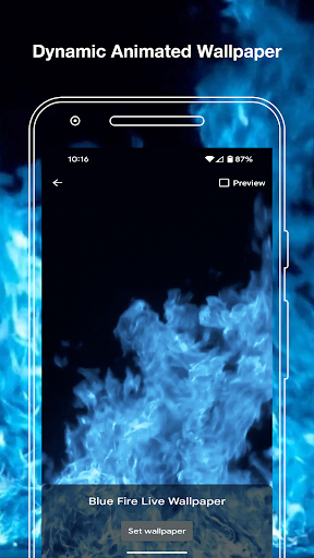 Blue Fire Live Wallpaper Screen 2