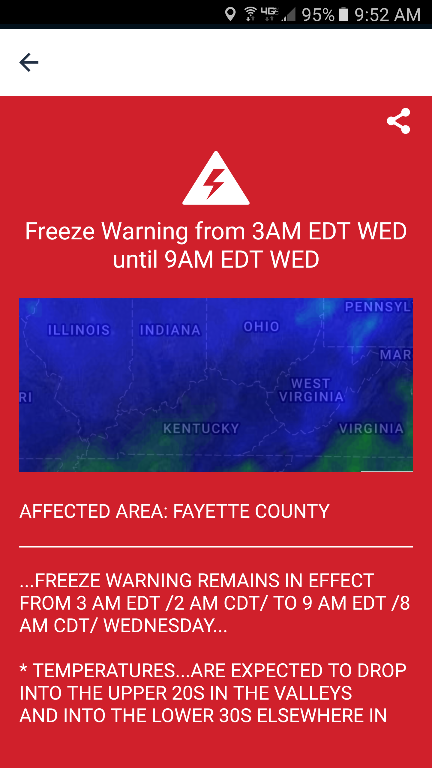 Android application WRAL Weather screenshort