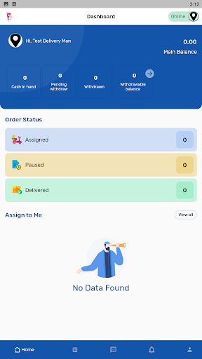 Android application Fastamart - Deliveryman screenshort
