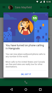 Hangouts-Telefon – Anrufe Screenshot