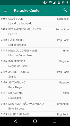 Karaoke Center - Lista de Músi Screen 2
