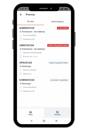 Android application Serwis Planner screenshort