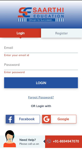 Android application Saarthi Education screenshort