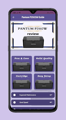 Android application Pantum P2502W Guide screenshort