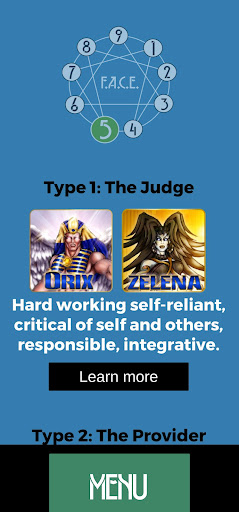 Android application Enneagram Oracle Cards screenshort