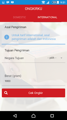 Ongkirku - Cek Ongkos Kirim Screen 2