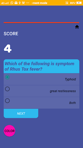 Homeopathy Knowledge Test Screen 3
