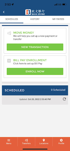 Bank Irvine Mobile Screen 3