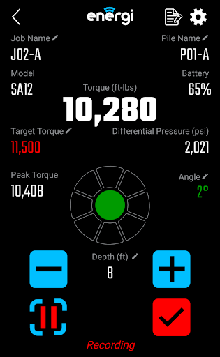 Energi Pressure Management Screen 2