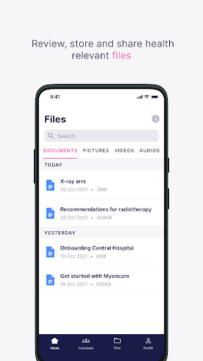 myoncare Screen 3