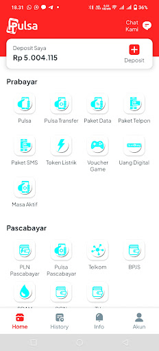 Android application Agen Pulsa Termurah screenshort