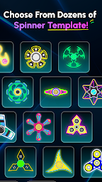 Glow Finger Spinner Art App - Screenshot Image