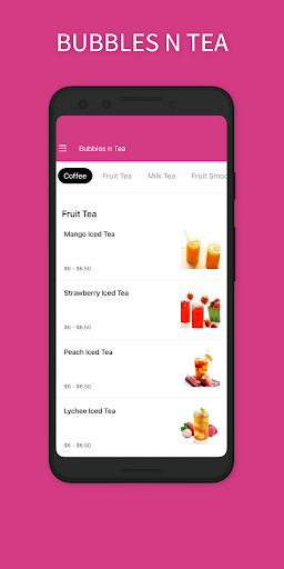 Android application Bubbles n Tea screenshort