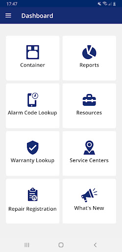 Android application ContainerLINK™ screenshort