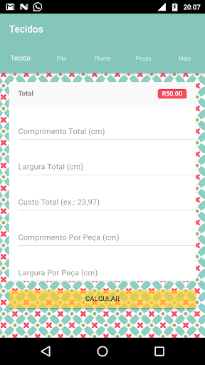Android application Calculadora de Artesanato screenshort