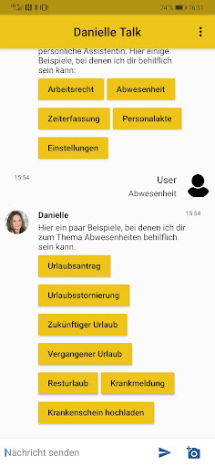 Danielle Talk: Self-Service Screen 2
