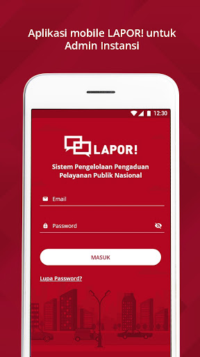 Android application Instansi Pengelola LAPOR! screenshort