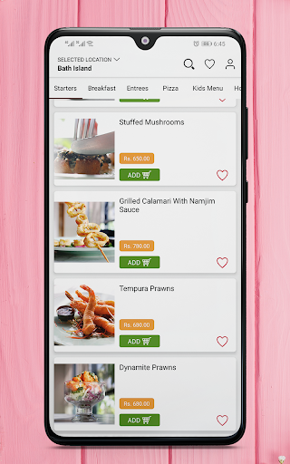 Android application Springs screenshort