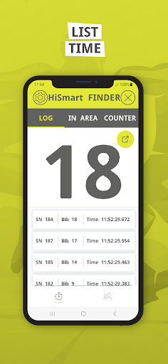Android application Microgate HiSmartFinder screenshort