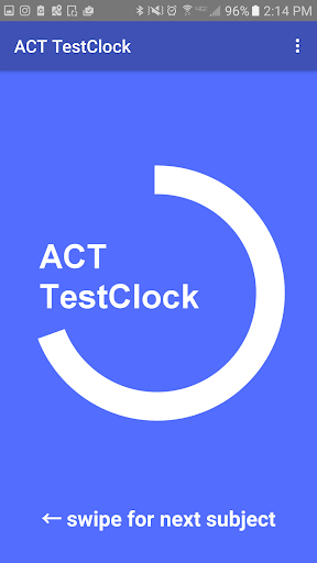 Android application ACT TestClock screenshort