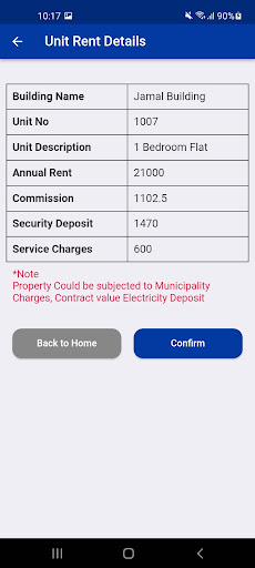 Tenant Booking Screen 2