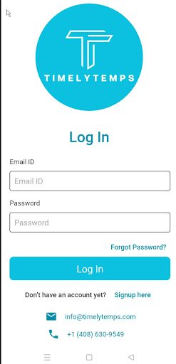 Android application TimelyTemps screenshort