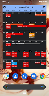 Calendar Widgets : Month Agenda calendar widget Screenshot