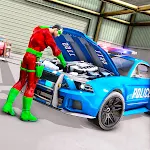 Cover Image of Unduh Superhero Police Car Mechanic: Free Car Game 1.4 APK