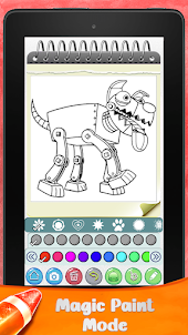 Robot Coloring Pages: Bot Wars