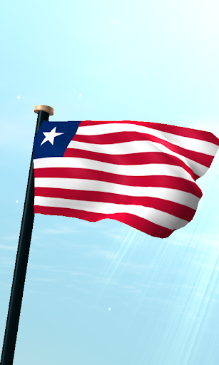 Android application Liberia Flag 3D Live Wallpaper screenshort