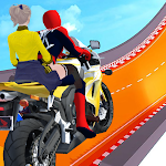 Cover Image of Download Superhero Sky Motobike Fly Run  APK