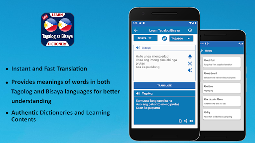 Android application Tagalog Bisaya Dictionary screenshort