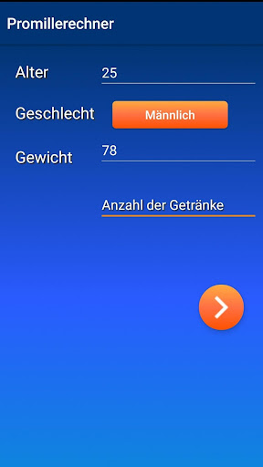 Android application Promillerechner screenshort