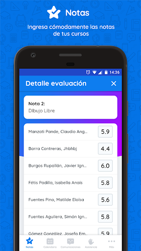Android application Appoderado Profesores screenshort
