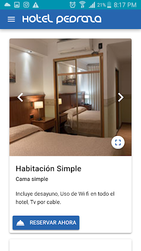 Android application Hotel Pedraza screenshort