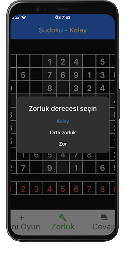 Turkce Sudoku Screen 2