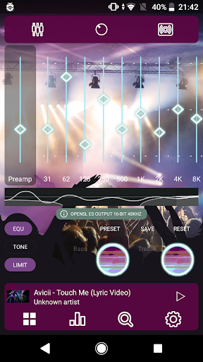 Poweramp skin lightning v3 Screenshot 2 - AppWisp.com