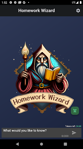 Android application Homework Wizard screenshort