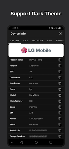 Android Device Info: 2022 Screen 2