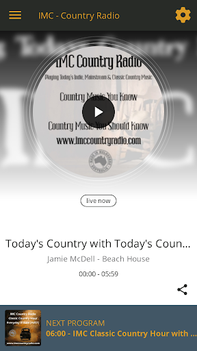 Android application IMC - Country Radio screenshort