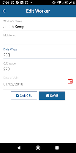 DailySheet - Workers Register