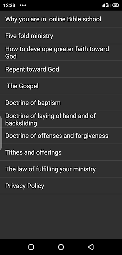 online bible school Screen 3