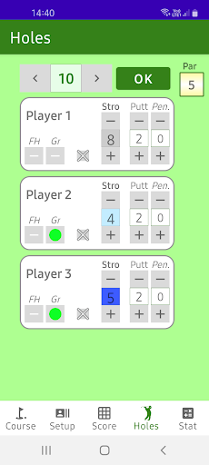 Golf Scorecard Screen 3