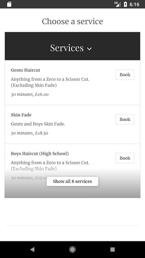 Mane Barbers Screen 2