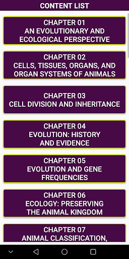 Zoology Miller & Harley MCQs Screen 3