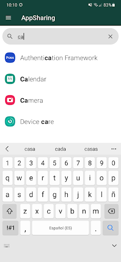 Android application App Sharing / Send APK screenshort