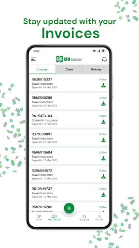 Android application KFH Takaful Insurance screenshort