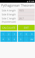 screenshot of Pythagorean Theorem Calculator